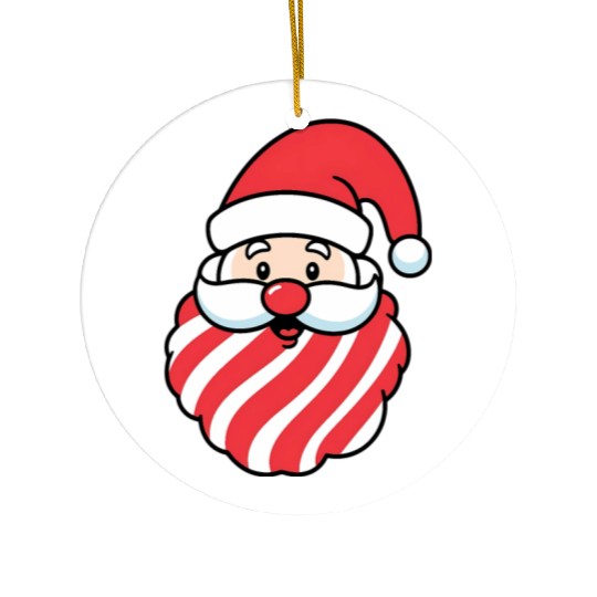CandyClaus Candy Cane Santa Claus Christmas Ceramic Ornaments
