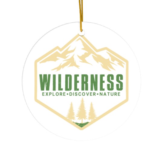 Wilderness Artwork simple design mountain days Ceramic Ornaments