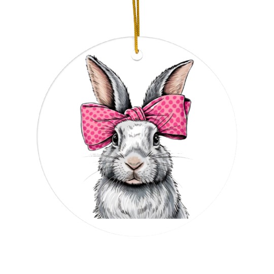 Happy Easter Bunny, Easter Day Ceramic Ornaments