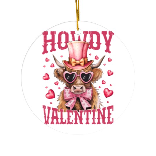 Howdy Valentine Ceramic Ornaments