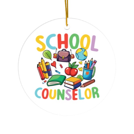 Never Argue With A School Counselor for a School Ceramic Ornaments