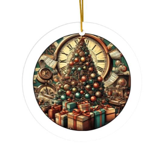 Reindeer Snowball Fight Christmas Fun Ceramic Ornaments