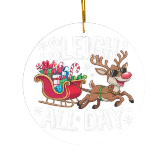 Sleigh All Day Ceramic Ornaments