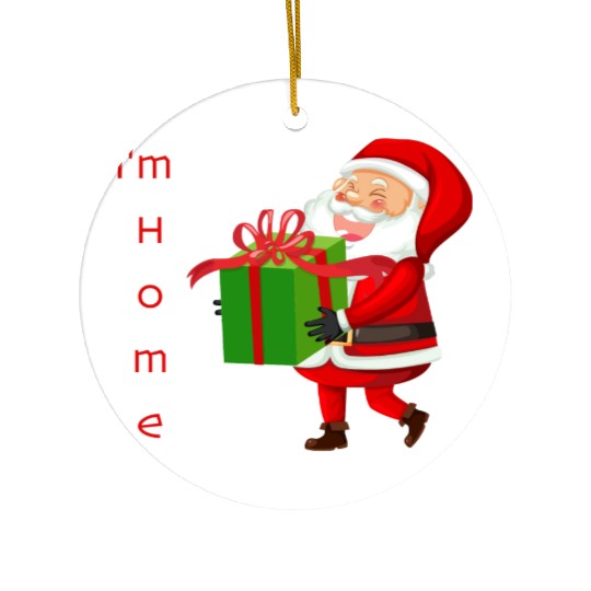 Santa's Joyful Return Ceramic Ornaments