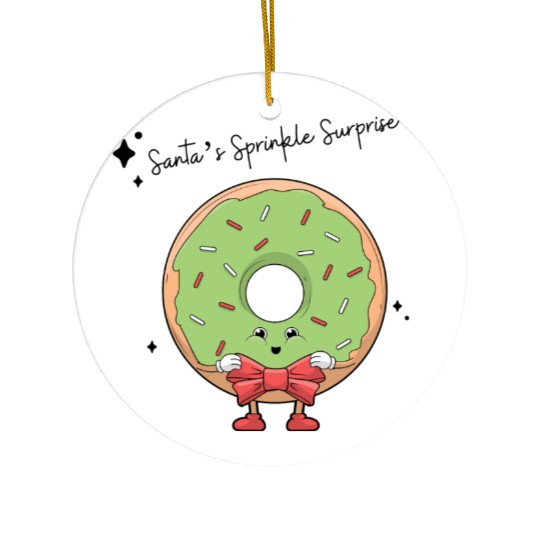 Santa's Sprinkle Surprise Ceramic Ornaments