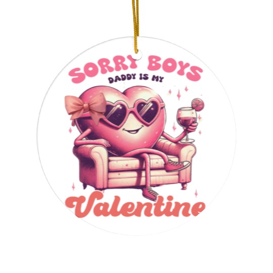 Valentines Day, Valentine Retro Ceramic Ornaments