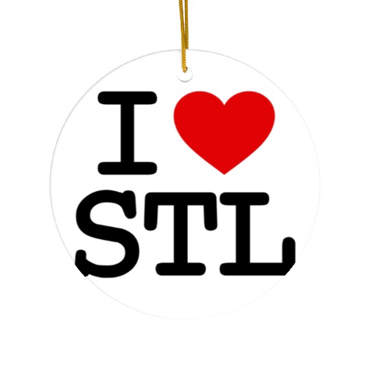 I Love St. Louis Ceramic Ornaments