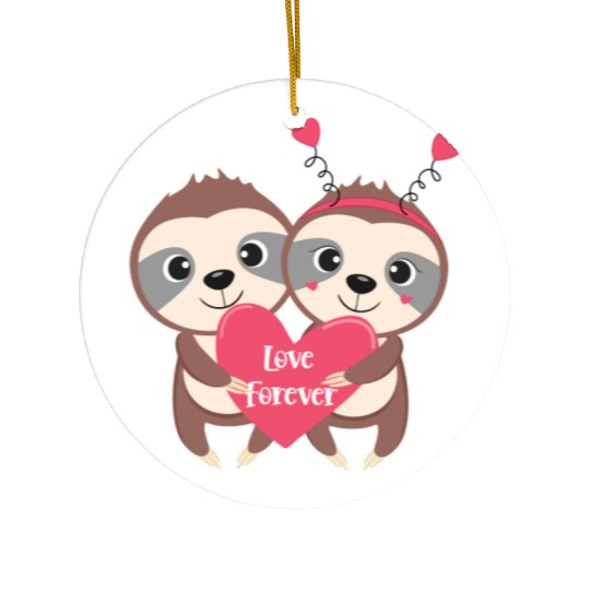 Valentines day Heart Coquette Bow Ceramic Ornaments