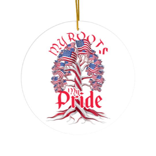 Genealogy Genealogist USA My Roots My Pride Ceramic Ornaments