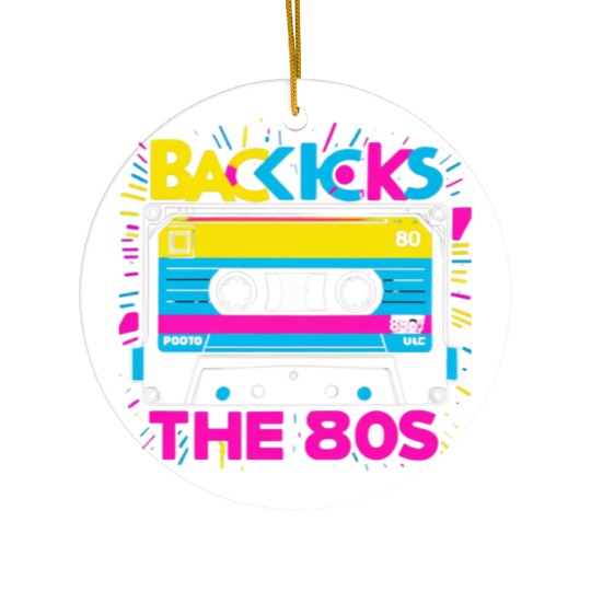 Back to the 80s Retro Cassette Tape Design - Vinta Ceramic Ornaments