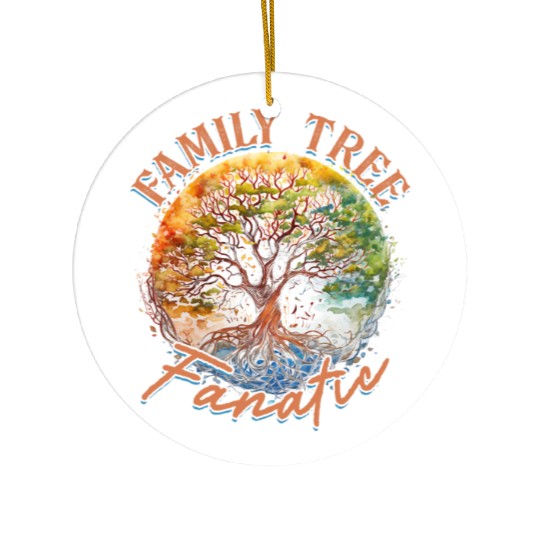Genealogy Genealogist Family Tree Fanatic Ceramic Ornaments