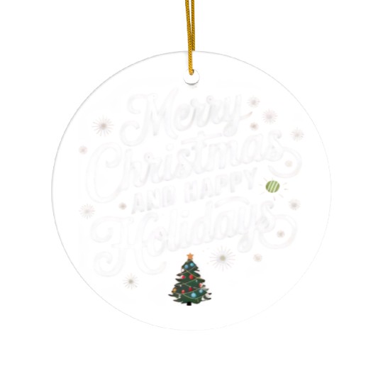 Merry Christmas and happy holiday Ceramic Ornaments