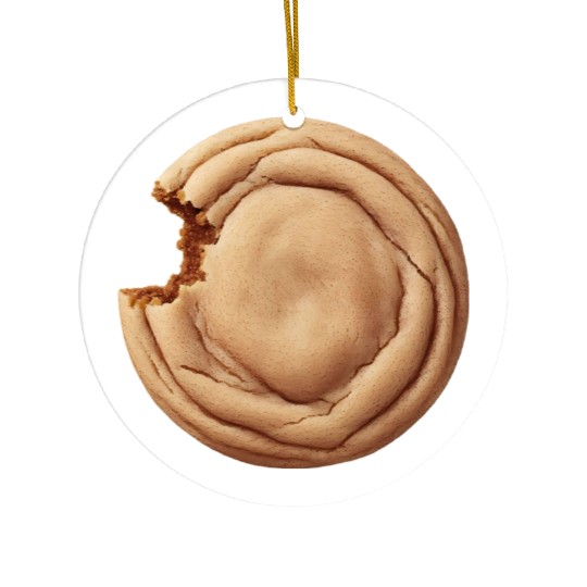 Slightly Bitten Snickerdoodle Snickerdoodle Cookie Ceramic Ornaments
