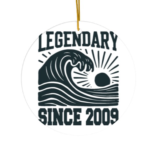 Legendary Since 2009 Birthday Vibes Ceramic Ornaments