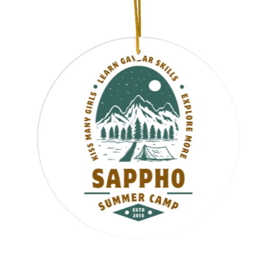 Sappho Summer Camp Ceramic Ornaments – Lesbian,wlw design