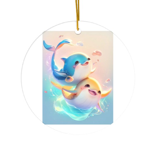 Happy birthday bevels tuna Ceramic Ornaments