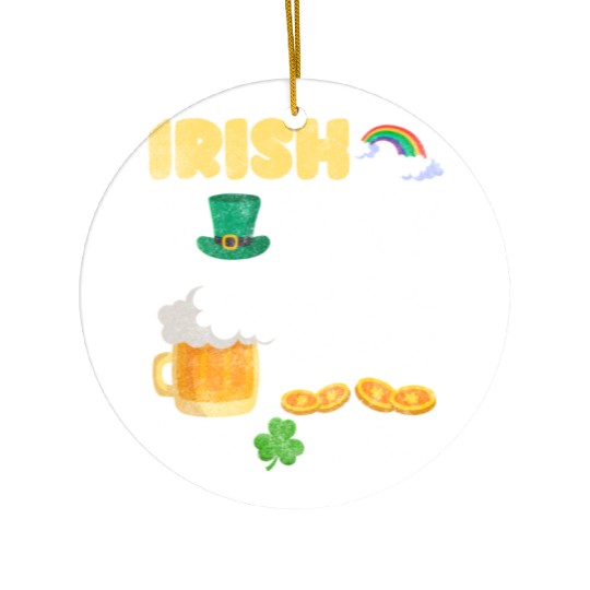 Irish Vacation Ready Tourism Alcohol Ceramic Ornaments
