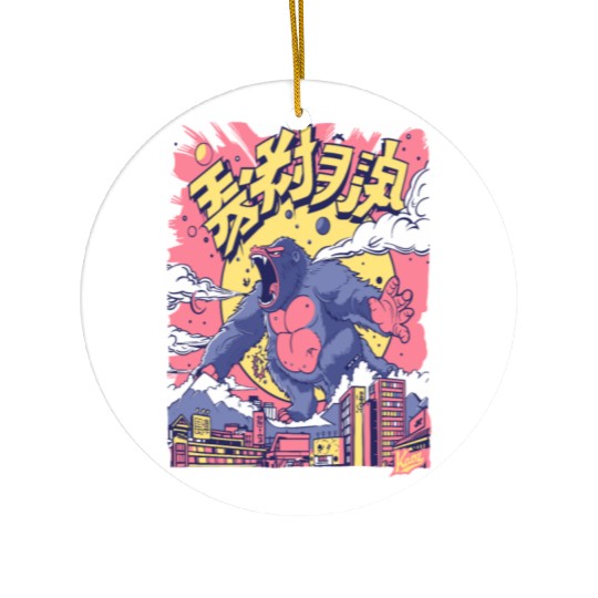 Kaiju Gorilla – Neon City Rampage Ceramic Ornaments