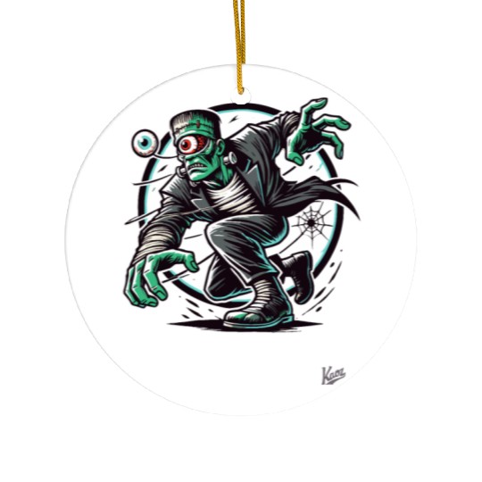 The Green One-Eyed Cyclops Monster Ceramic Ornaments