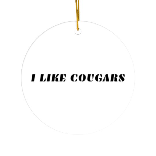 I like cougars Design for Men Ceramic Ornaments