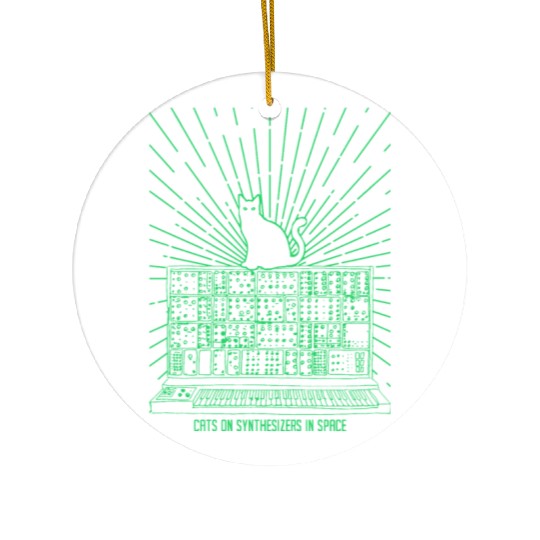 Cats on Synthesizers in Space – Hilarious Cosmic Ceramic Ornaments