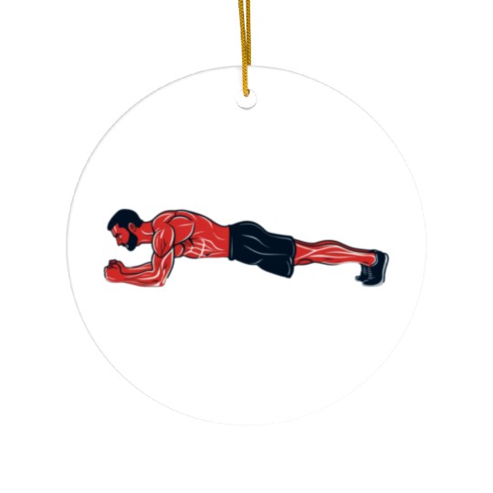 Plank Now Cry Later Ceramic Ornaments