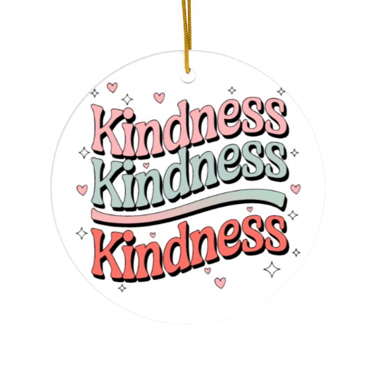 Kindness in Pastels - Spread the Love Ceramic Ornaments
