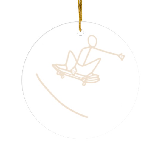 Skater skating on skateboard Ceramic Ornaments