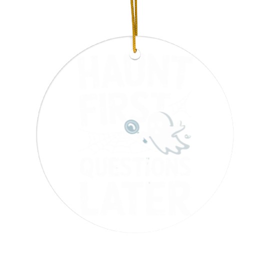 Paranormal Comedy Funny Ghost Humor Lighthearted Ceramic Ornaments