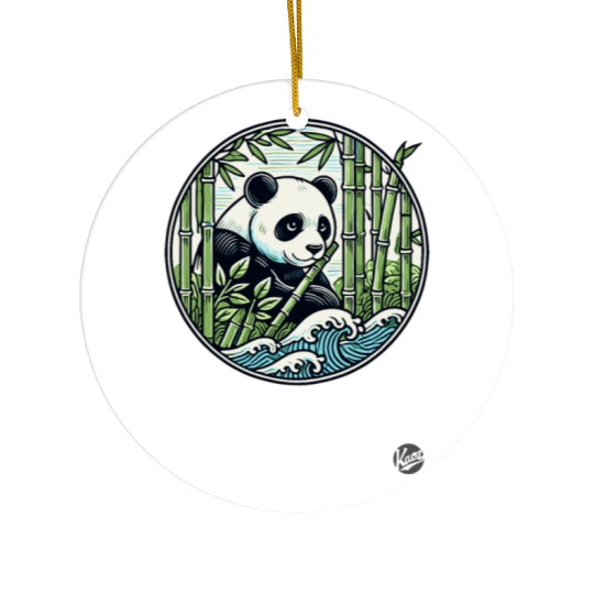 Panda in Bamboo Forest Ceramic Ornaments