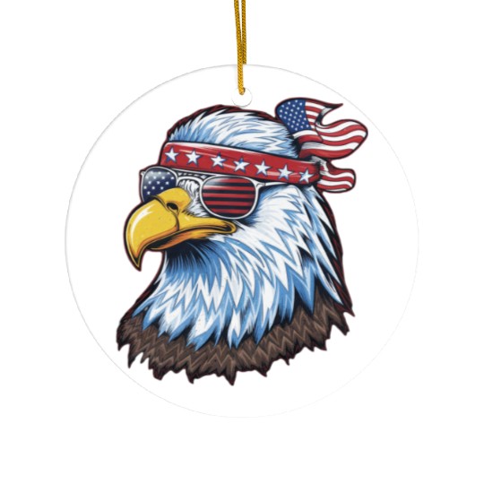 America Est 1776. USA Ceramic Ornaments