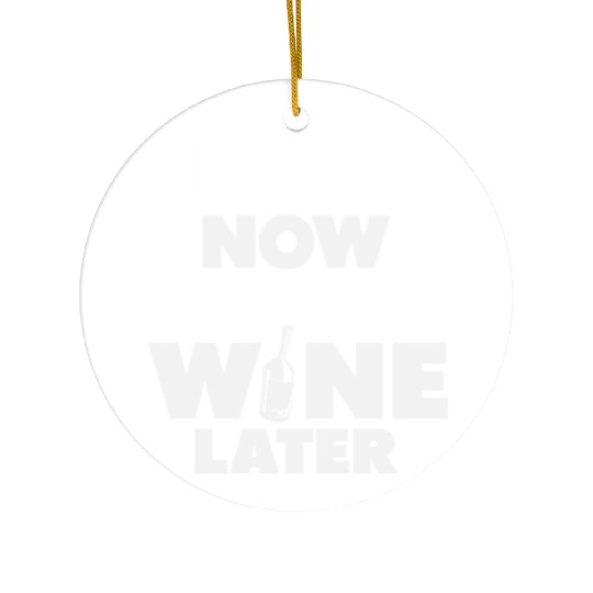 Cornhole Now Wine Later Fun Game Vibes Ceramic Ornaments