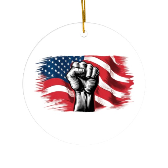 Martin Luther King Day Fight for the poeple Ceramic Ornaments