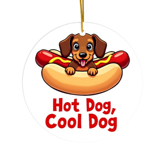 Funny Hot Dog Dachshund Ceramic Ornaments
