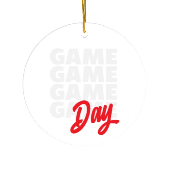 Tennis Game Day Enthusiasm Ceramic Ornaments
