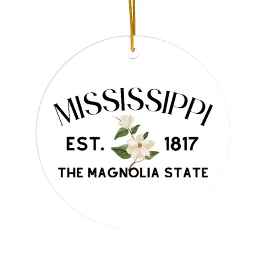 Elegant White Blossom Botanical Design Ceramic Ornaments