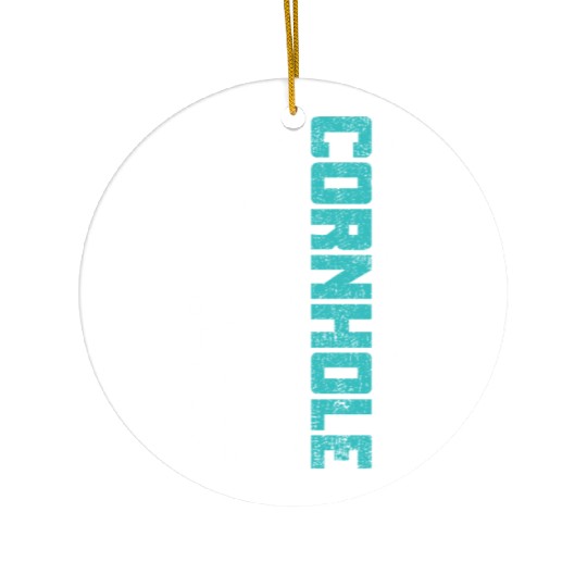 Cornhole Usa Flag Ceramic Ornaments