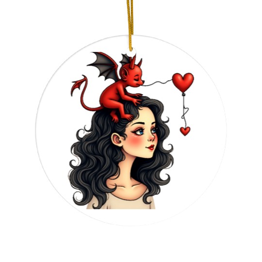 Love devil Ceramic Ornaments