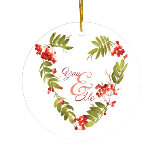 Serene evergreen design for autumn lovers Ceramic Ornaments