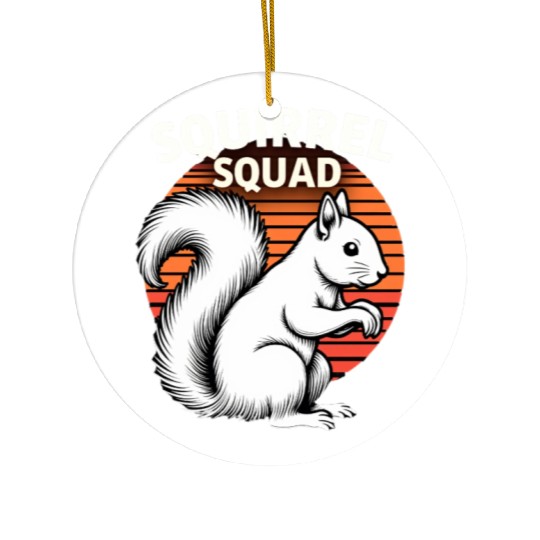 Squirrel Squad Funny Lover Ceramic Ornaments