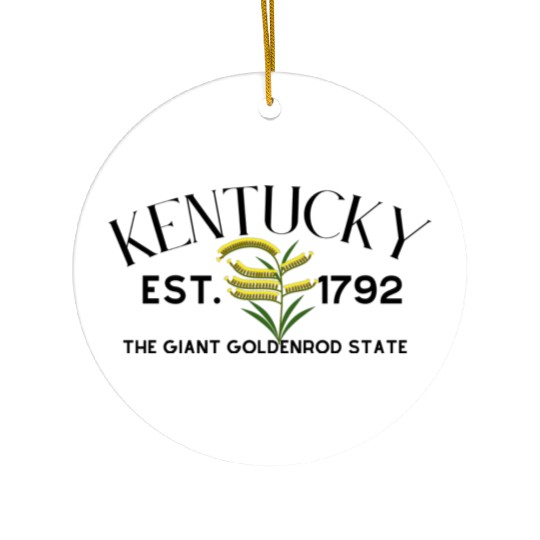 Kentucky Giant Goldenrod State Ceramic Ornaments