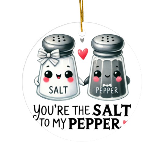 Salt to my Pepper Ceramic Ornaments