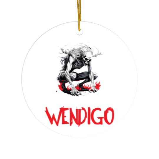 Cryptid Embrace The Dark Fear The Wendigo Ceramic Ornaments