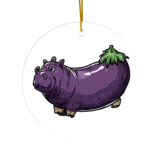 Hip Eggplant Ceramic Ornaments