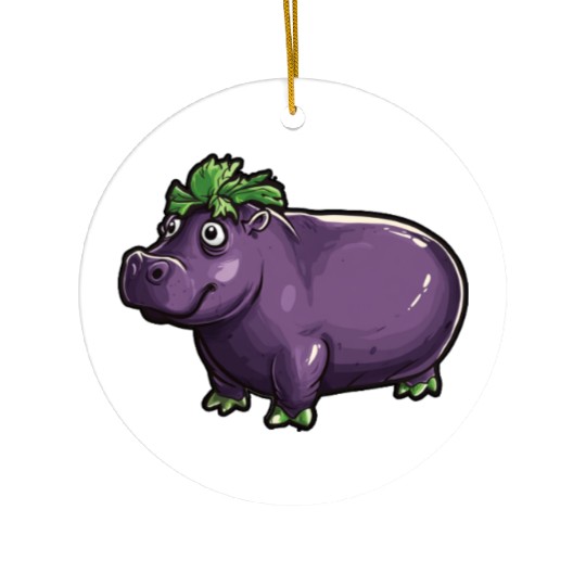 Hip Eggplant Ceramic Ornaments