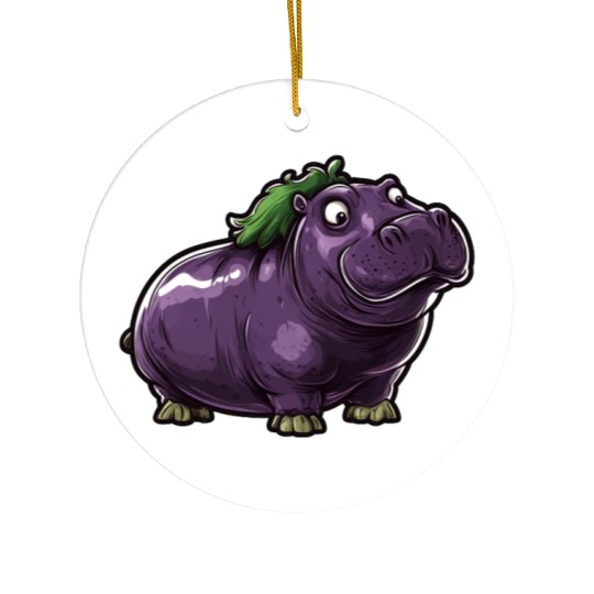 Hip Eggplant Ceramic Ornaments