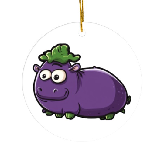 Hip Eggplant Ceramic Ornaments