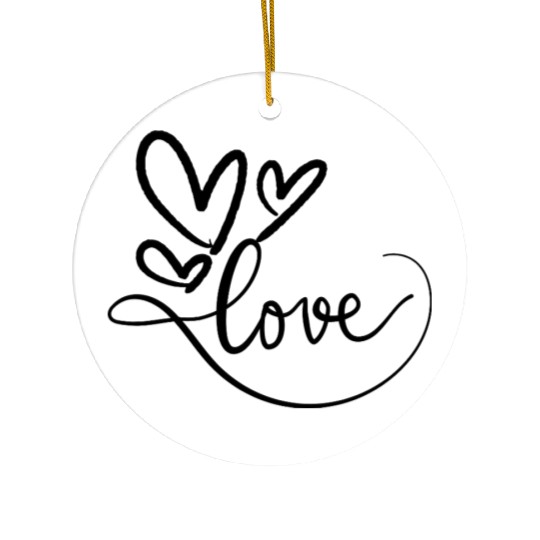 all we need is Love in valentine Ceramic Ornaments