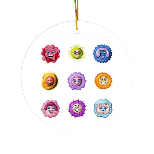 Biology Immune System Cells Ceramic Ornaments