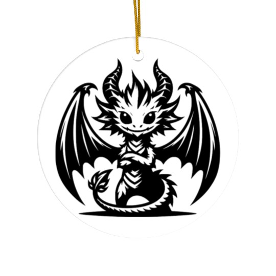 Children's Dragon With Wings Wild Horns Face Ceramic Ornaments